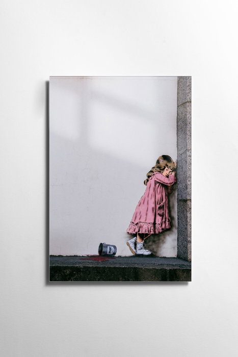 Wallity Cuadro Decorativo de Cristal Templado Banksy 70 x 100 cm